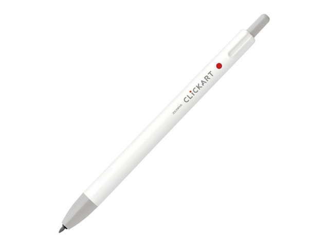 Zebra Clickart Retractable Marker Pen - Light Gray