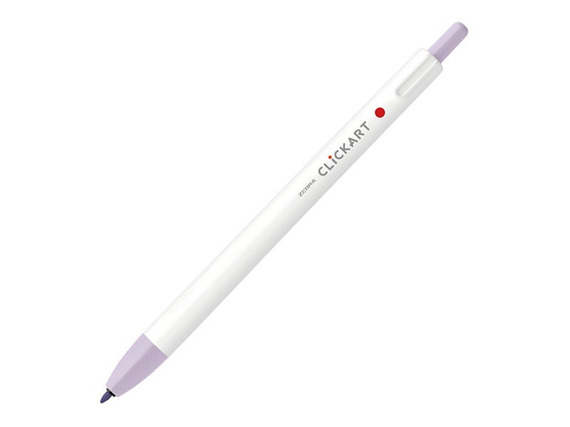 Zebra Clickart Retractable Marker Pen - Lilac