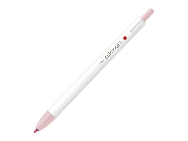 Zebra Clickart Retractable Marker Pen - Powder Pink