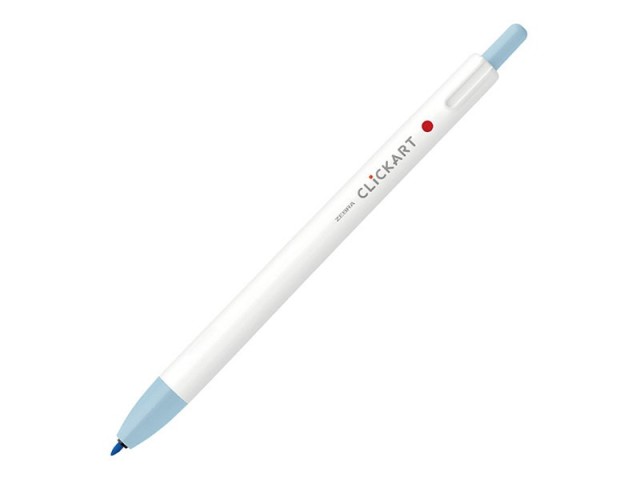 Zebra Clickart Retractable Marker Pen - Soda Blue