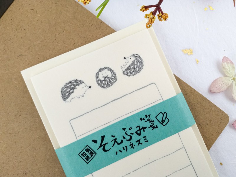Furukawa Mini Letterset Mino Washi - Hedgehog