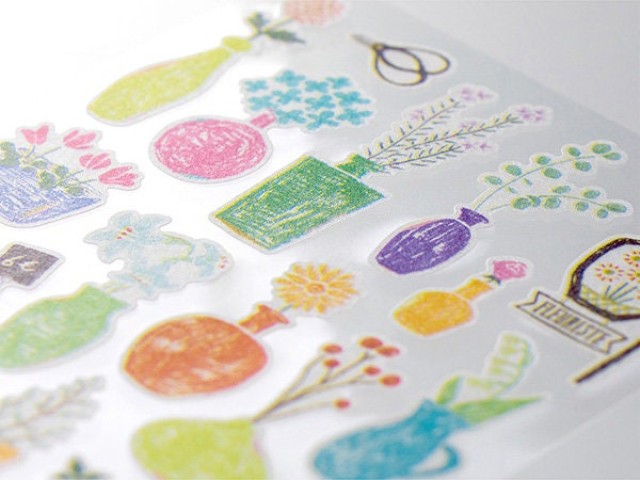 Midori Stickers Marché - Flower Vase