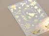MU | Gold Foil Rub-On Transfer Stickers Winter Limited Edition - Bird On Branch
