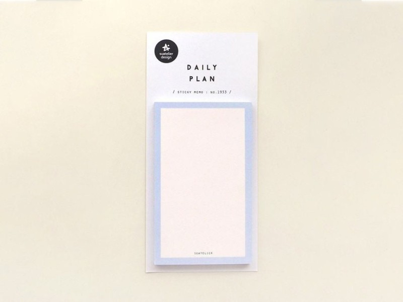 Sticky Memo Daily Plan Blue Frame - No.1933