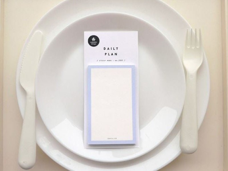 Sticky Memo Daily Plan Blue Frame - No.1933
