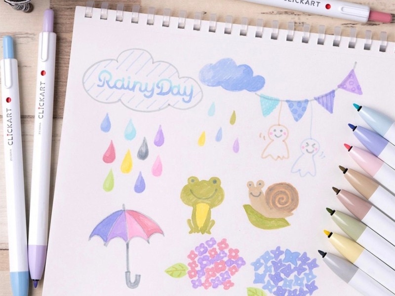 Zebra Clickart Retractable Marker Pen - Sand Beige