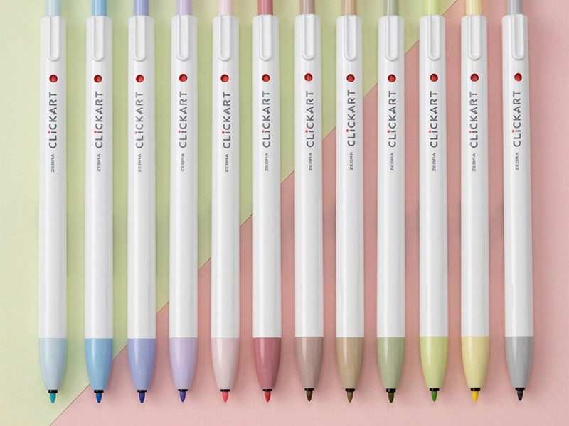 Zebra Clickart Retractable Marker Pen - Soda Blue