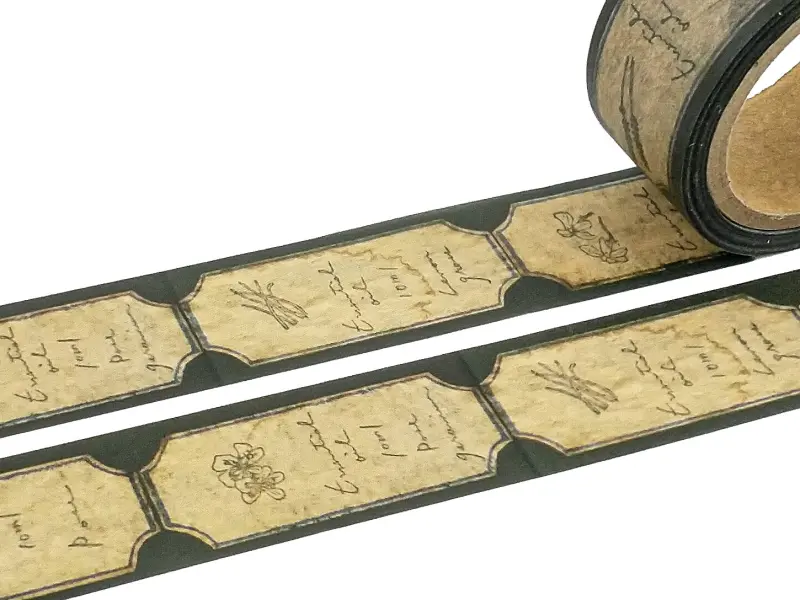 Hutte Washi Tape - Oil Label Black
