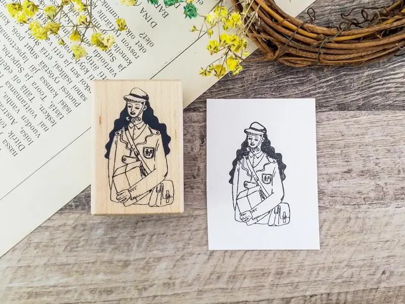 La Dolce Vita | Rubber Stamp - Postal Girl