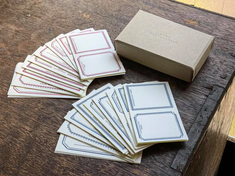 Oeda Letterpress | Label Sticker Set - Red And Blue