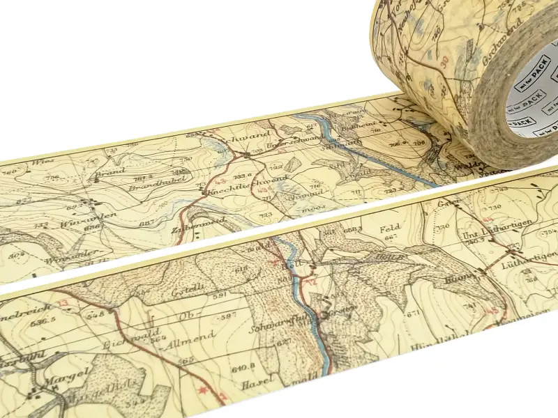 MT Vintage Map Washi Packing Tape