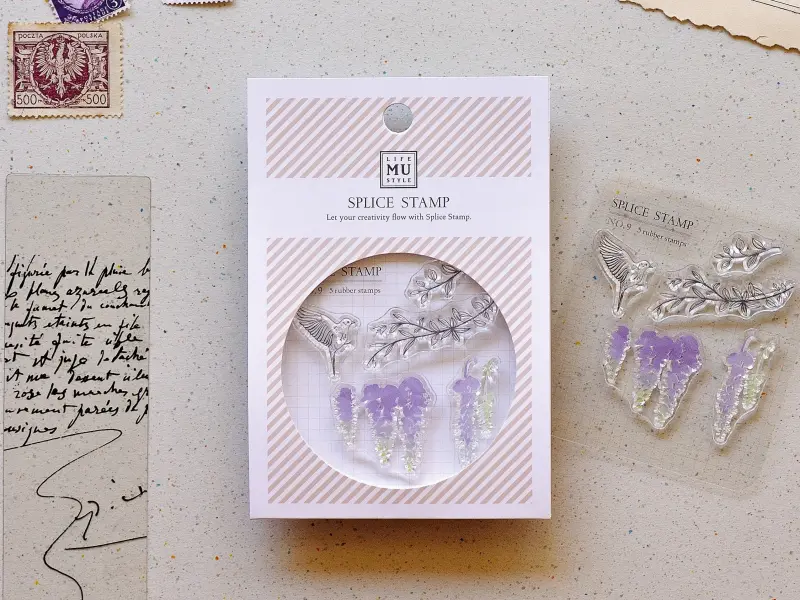 MU Clear Stamp Set Splice 009 - Drifting Wisteria