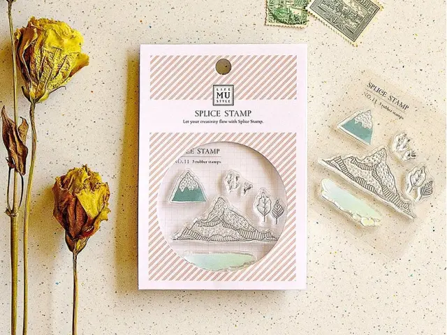 MU Clear Stamp Set Splice 011 - Landscape Of Mountains