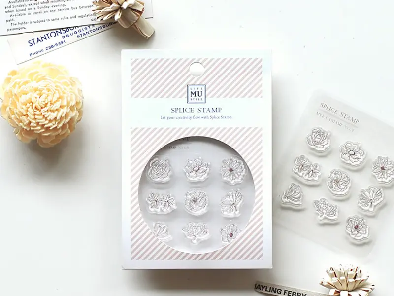 MU Icon Stamp No.09 Daily Flowers Date Splice Stamp