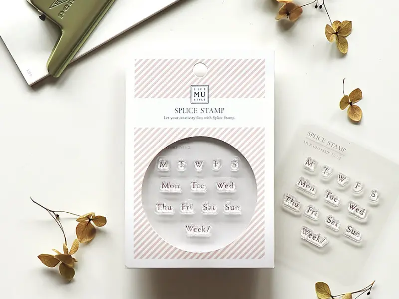 MU Icon Stamp No.02 Weekdays Date Splice Stamp