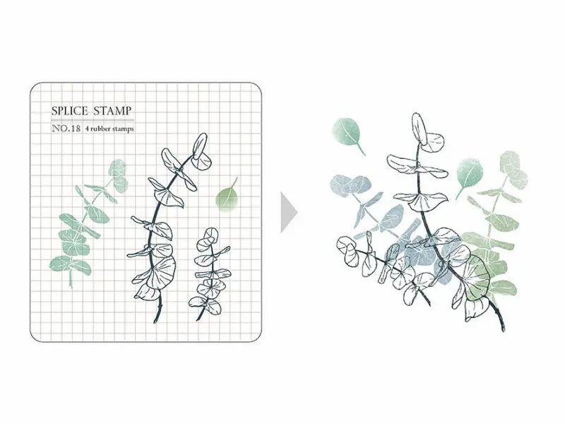 MU Clear Stamp Set Splice 018 - Eucalyptus
