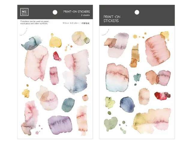 MU Print-On Siirtotarrat 132 - Watercolor Splash Red Hues