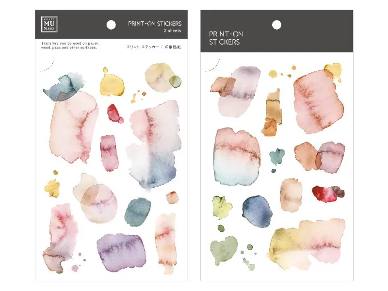 MU Print-On Siirtotarrat 132 - Watercolor Splash Red Hues