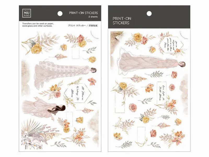 MU | Print-On Stickers 149 - Lady In Dusty Pink Dress