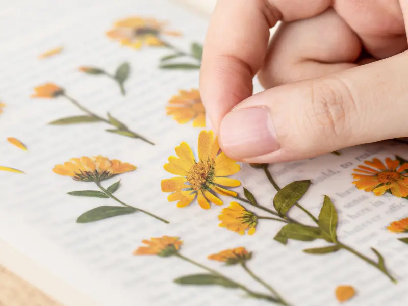 Appree Pressed Flower Stickers - Calendula
