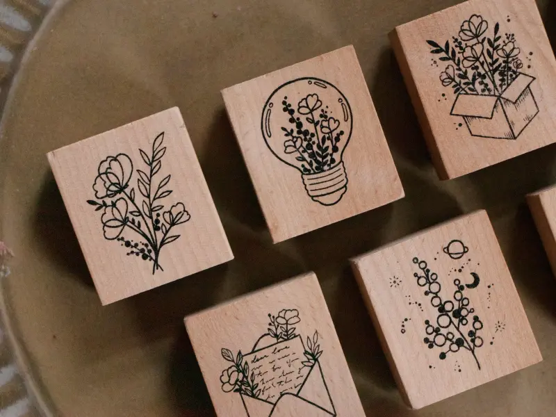 Loidesign | Wooden Rubber Stamp Set - Collect Beautiful Moments
