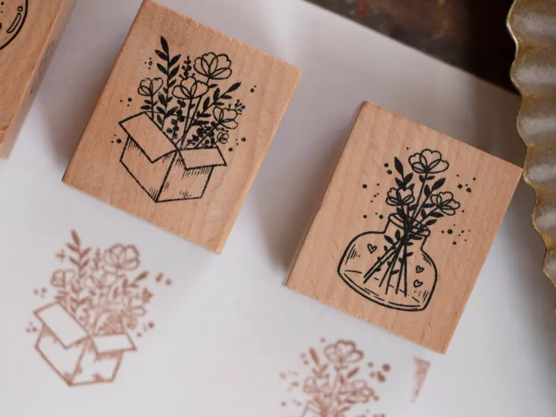 Loidesign | Wooden Rubber Stamp Set - Collect Beautiful Moments