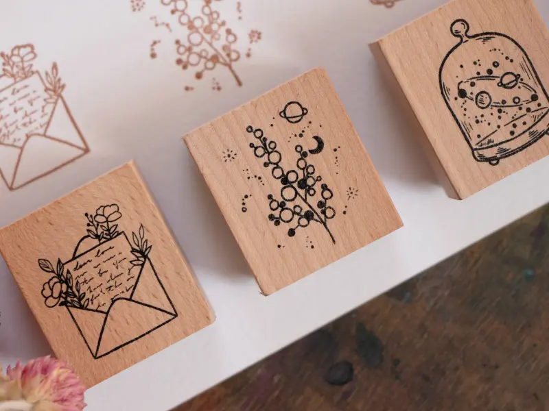 Loidesign | Wooden Rubber Stamp Set - Collect Beautiful Moments