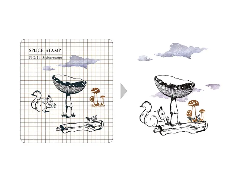 MU | Clear Stamp Set - Mushrooms