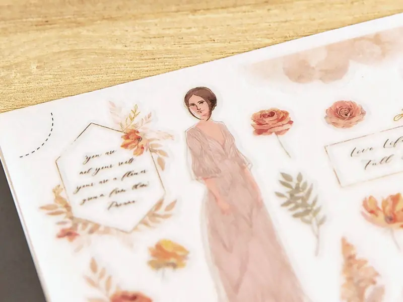 MU | Print-On Stickers 149 - Lady In Dusty Pink Dress