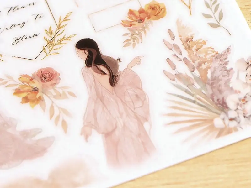 MU | Print-On Stickers 149 - Lady In Dusty Pink Dress