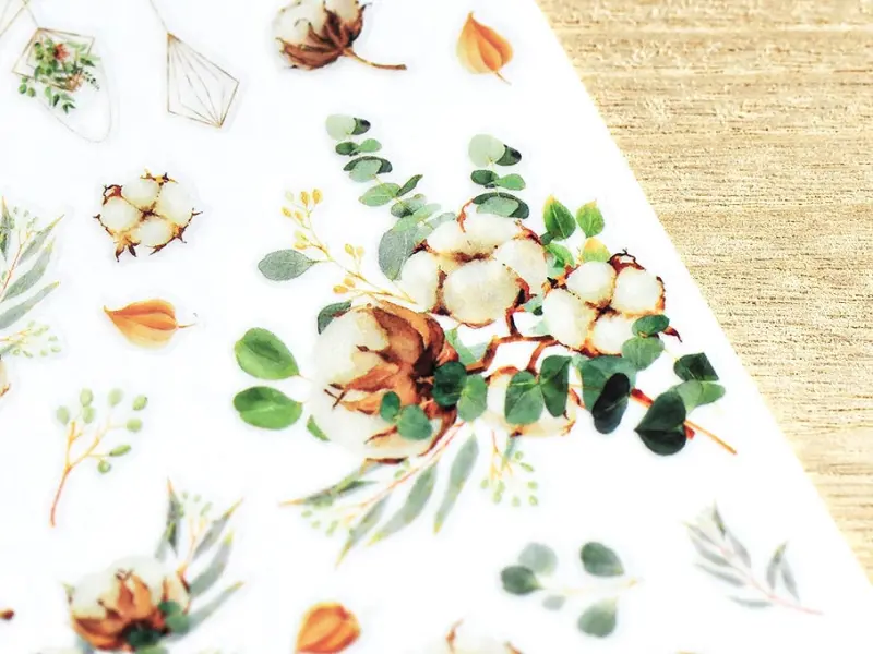 MU Print On Stickers Soft Colored Flowers 144