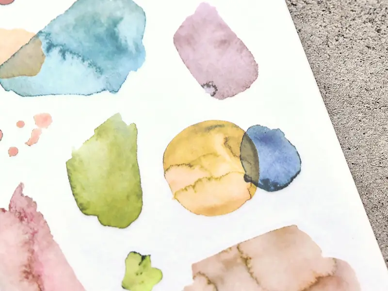 MU Print-On Transfer Stickers 133 - Watercolor Splash Green Hues