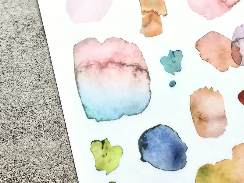 MU Print-On Siirtotarrat 132 - Watercolor Splash Red Hues