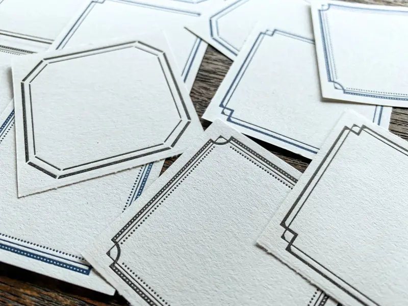 Oeda Letterpress | Label Book 3 Pattern - Blue & Black