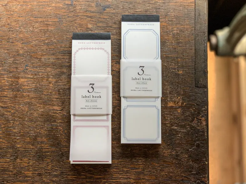 Oeda Letterpress | Label Book 3 Pattern - Blue & Black
