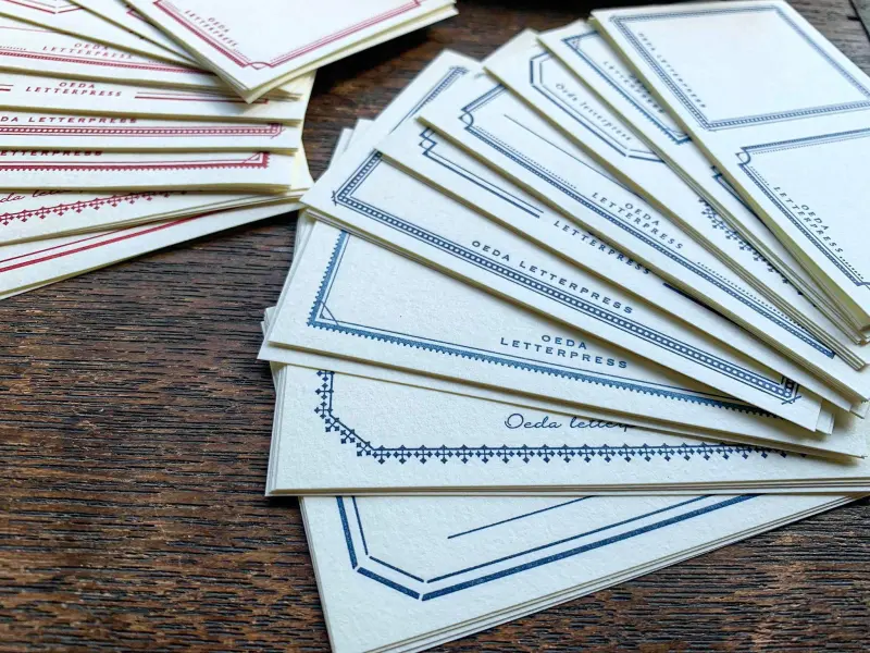 Oeda Letterpress | Label Sticker Set - Red And Blue