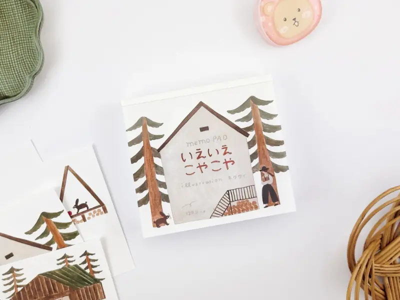 Cozyca Necktie Memo Pad - House In The Forest
