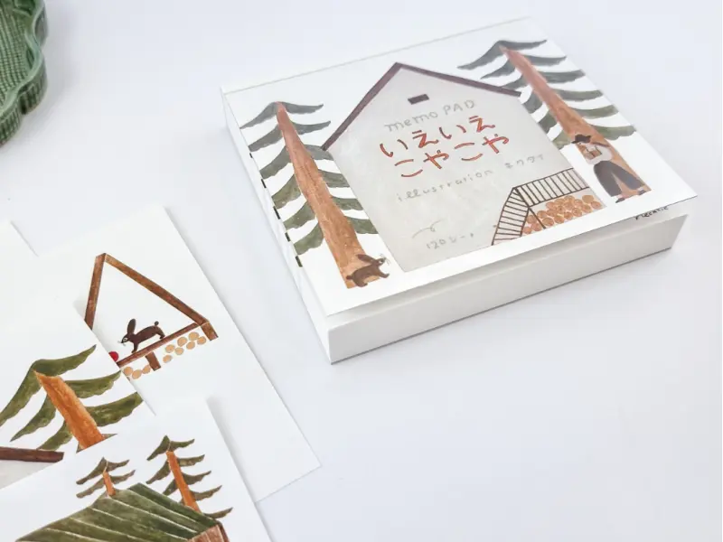 Cozyca Necktie Memo Pad - House In The Forest