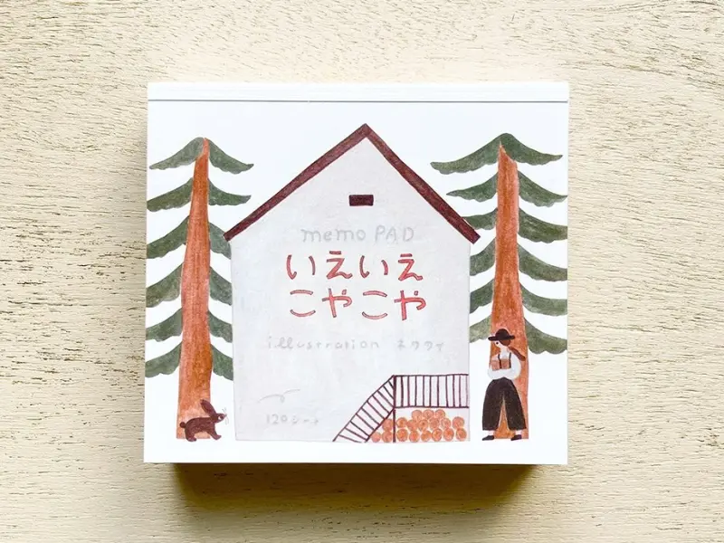 Cozyca Necktie Memo Pad - House In The Forest