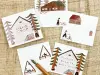 Cozyca Necktie Memo Pad - House In The Forest