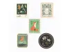 NB Co. Antik Piac Postage Style Sticker Flakes - Verde