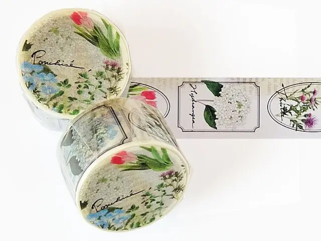 Ponchise Washi Tape - Flower Label