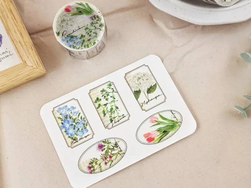 Ponchise Washi Tape - Flower Label