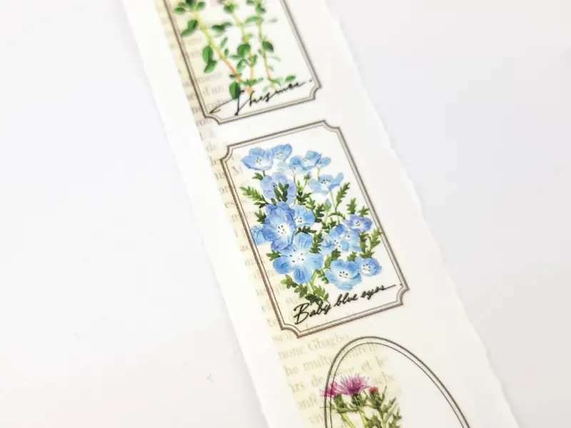 Ponchise Washi Tape - Flower Label