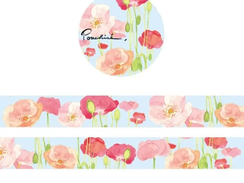 Ponchise Washi Tape - Poppy
