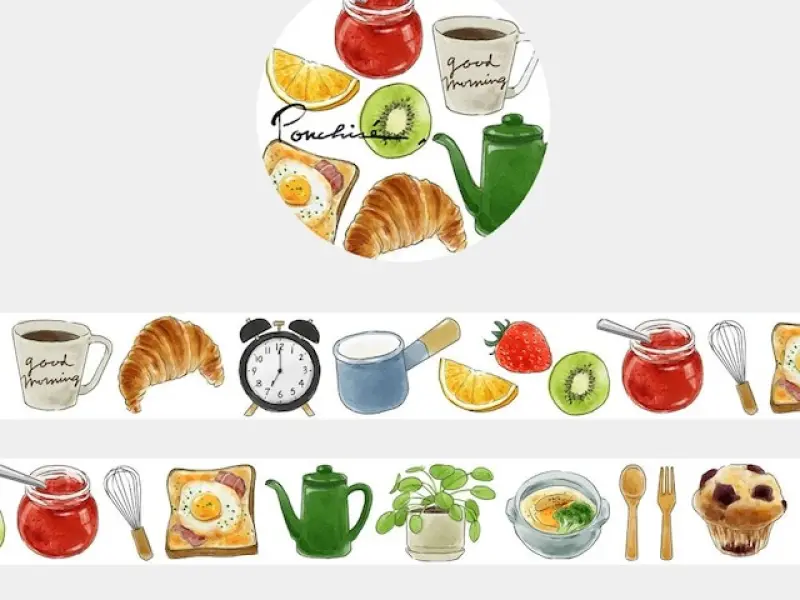 Ponchise Washi Tape - Morning Kitchen