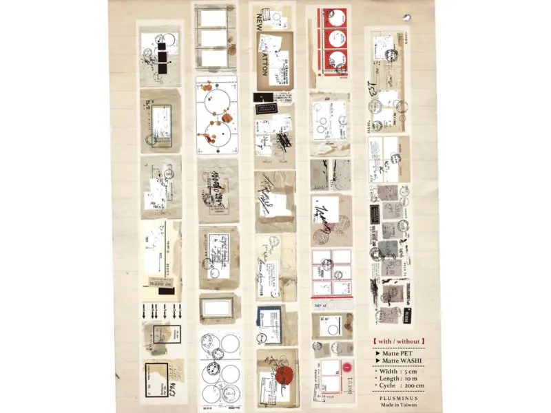 Plus Minus Washi Tape - With Without