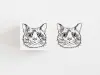 Ponchise Wooden Rubber Stamp - Hachiware Cat