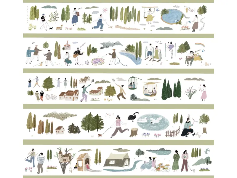 Wongyuanle Washi Tape Vol.4  - In The Park
