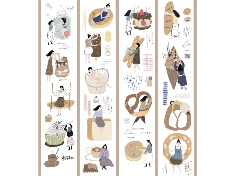 Wanle Studio Washi Tape Vol.4  - Bread Star